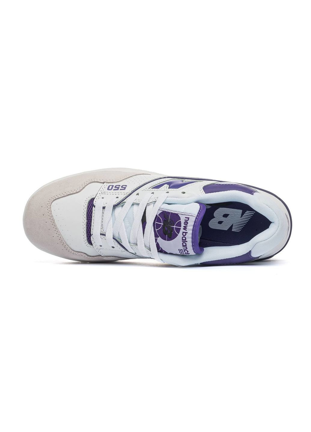 Білі Осінні кросівки чоловічі white purple, вьетнам New Balance 550