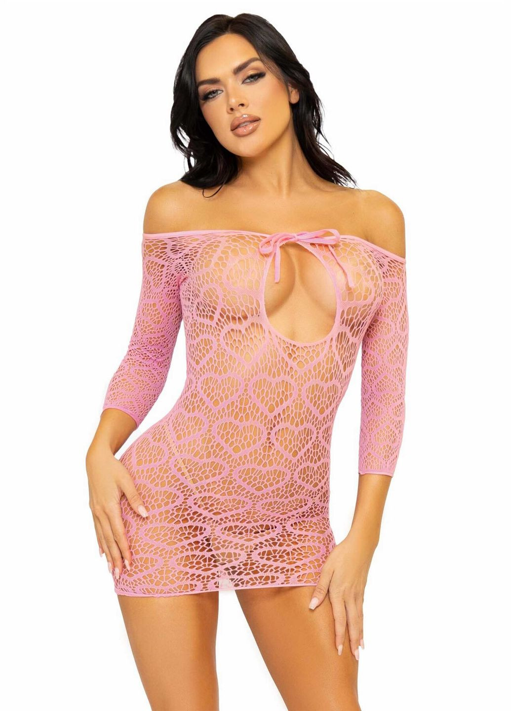 Heart net mini dress Pink Leg Avenue (289356594)