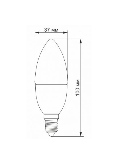 Лампочка (VL-C37e-35144) Titanum LED C37e 3.5W E14 4100K (379182400)