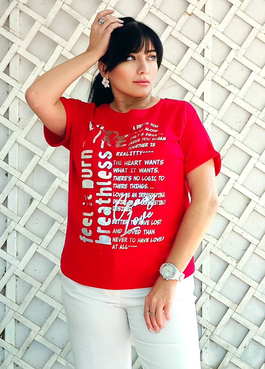 Червона літня футболка з коротким рукавом GAGA summer