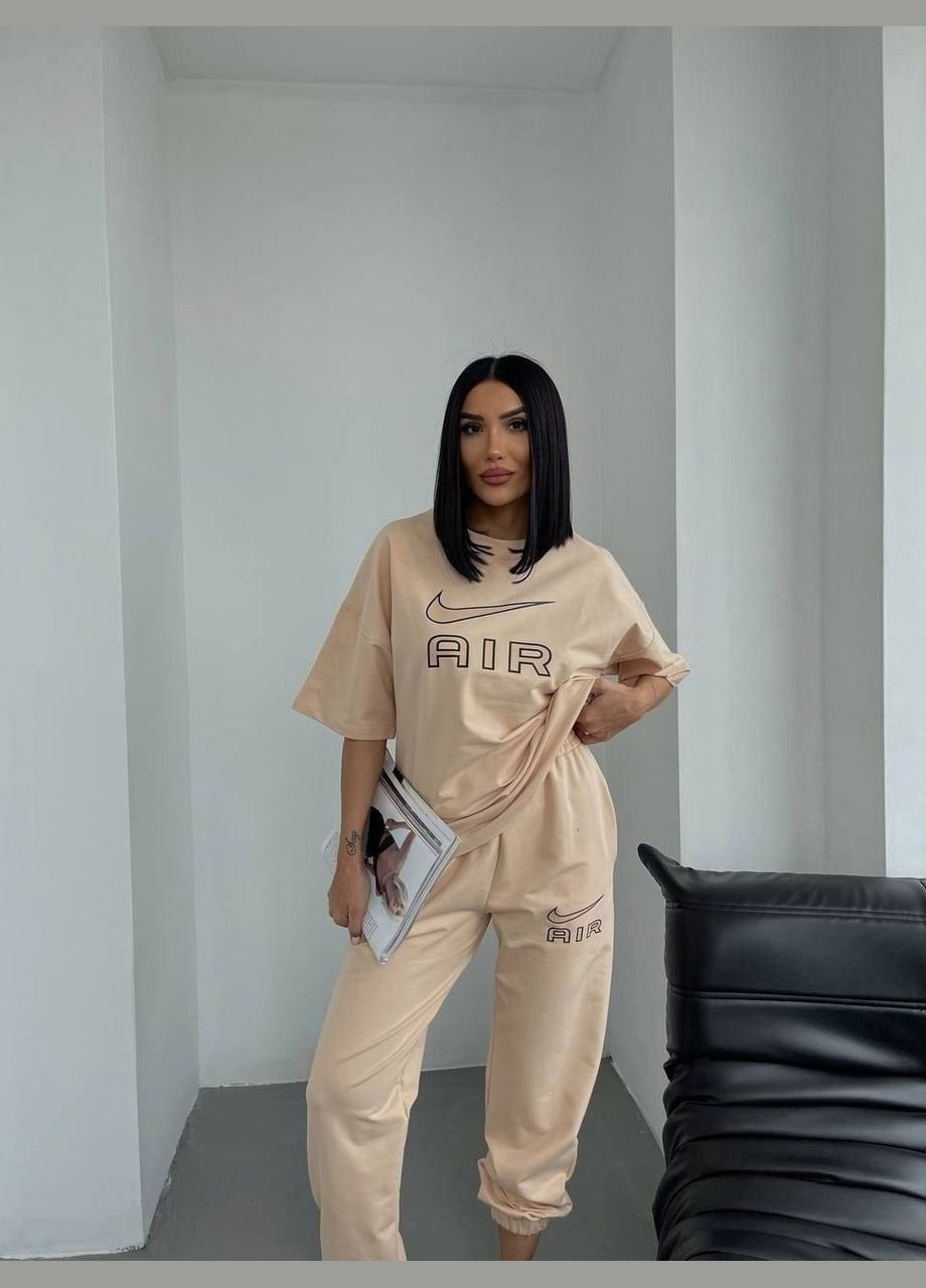 Костюм двунитка з накатом штани та футболка No Brand (329655244)