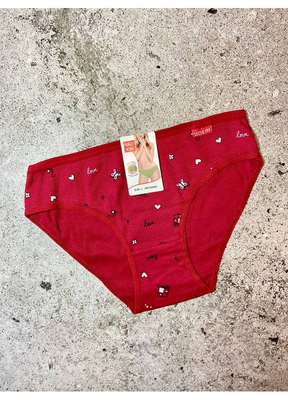 Набір жіночих трусів «Неділька» — 7 шт з принтами UOKIN Сліп (370368938)