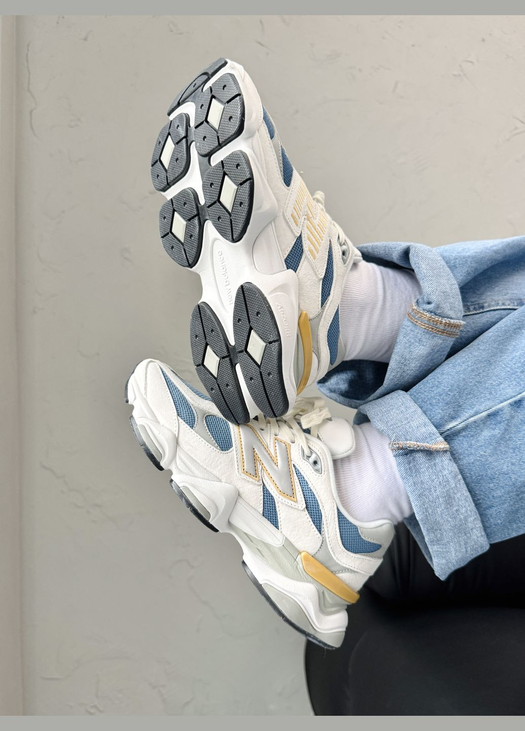 Кросівки жіночі і чоловічі New Balance 9060 Beige Blue | Нью Беланс 9060 бежеві No Brand бежеві демісезони (341089777)