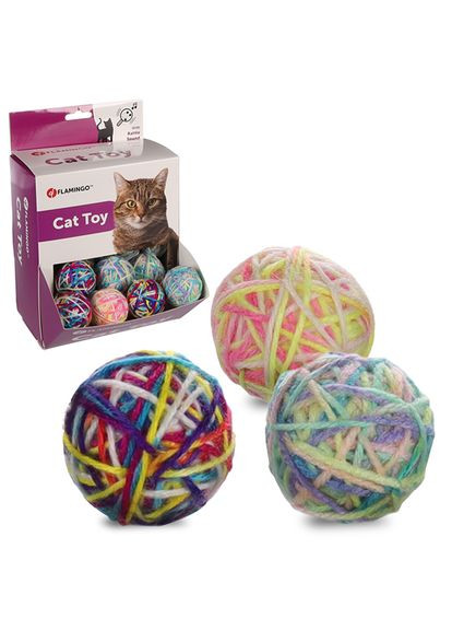 Игрушка для котов Cadee Ball мяч с погремушкой 4,4 см, в ассортименте (5400585180428) Flamingo (347067611)