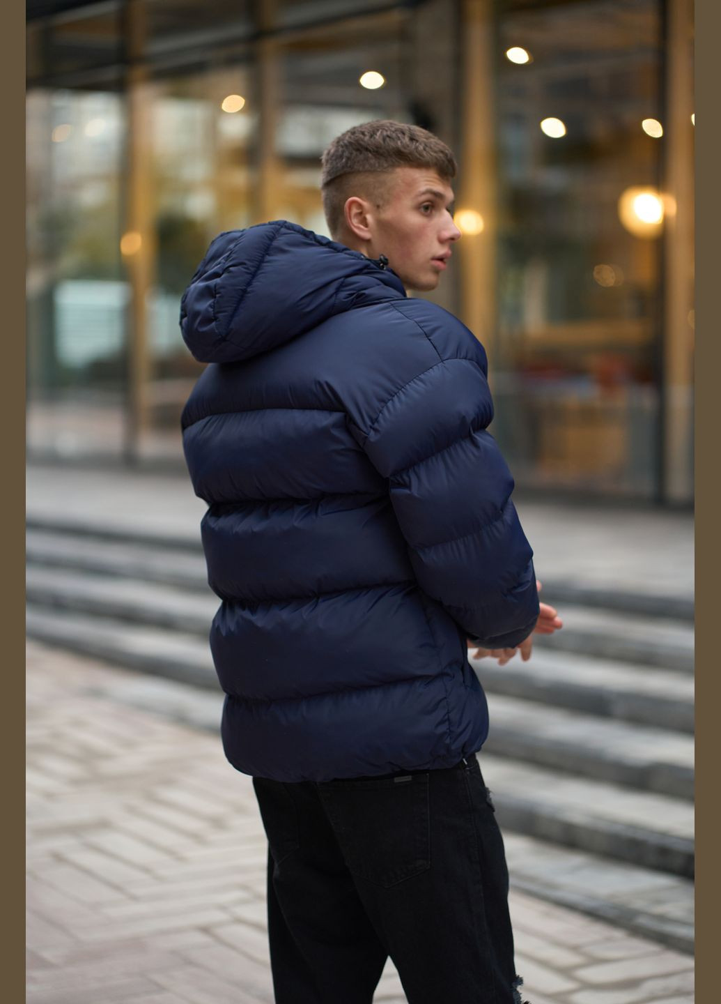 Синий зимний Пуховик Intruder