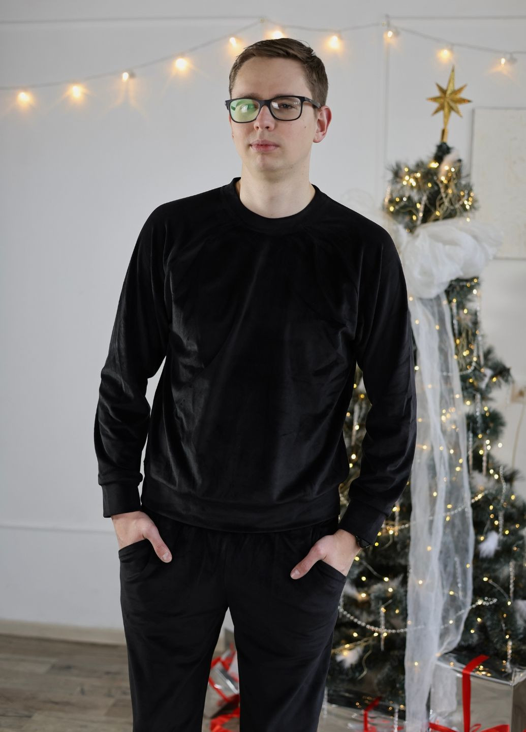 Чорний демісезонний комплект чоловічий MonsterBrand