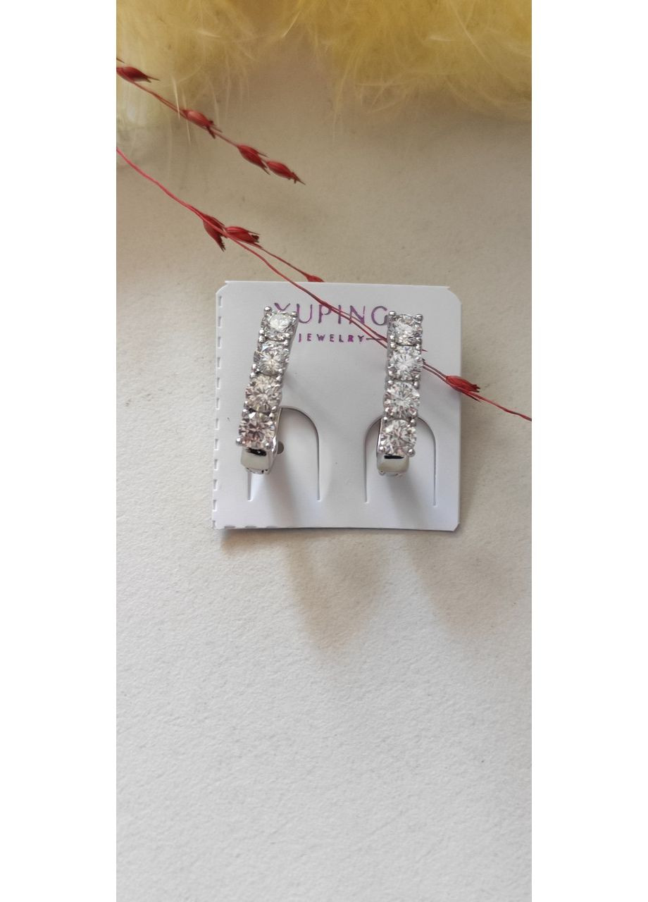 Серьги с фианитами английский замок источник Xuping Jewelry (370792341)