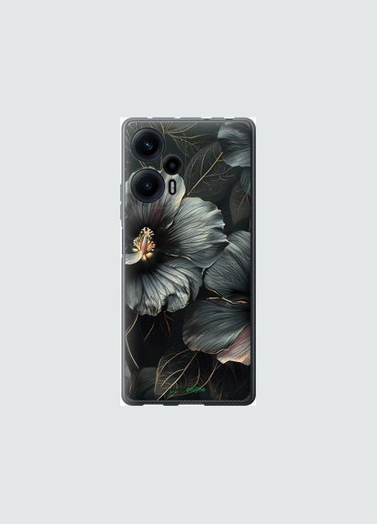 Чохол на Xiaomi Redmi Note 12 Turbo Чорні квіти "6031u-3025-2448" Endorphone (348068088)