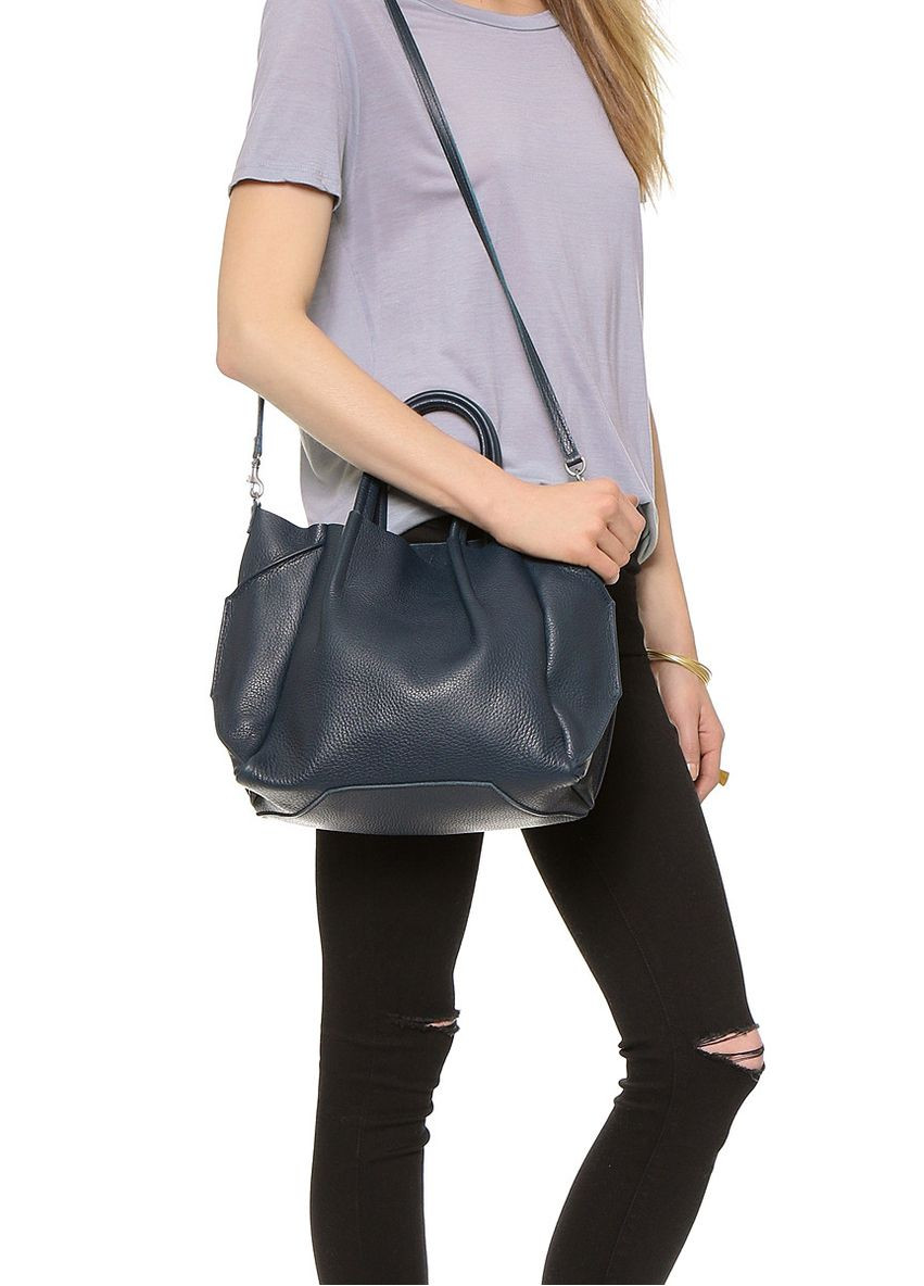 Женская кожаная сумка Soho Remix синяя PoolParty (372657608)