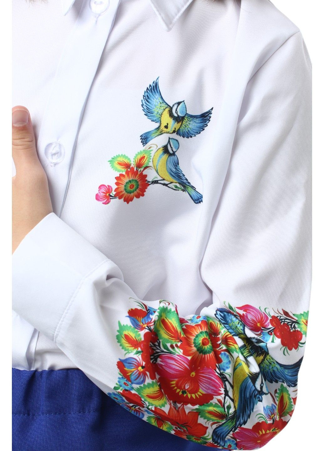 Белая кэжуал рубашка с орнаментом Leka