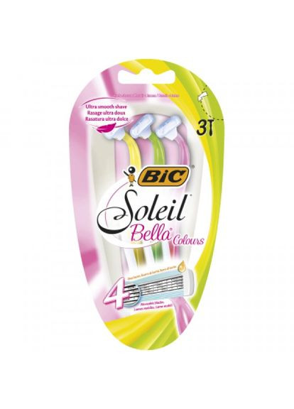 Бритва (3086123468283) Bic soleil bella colours 3 шт. (268140543)
