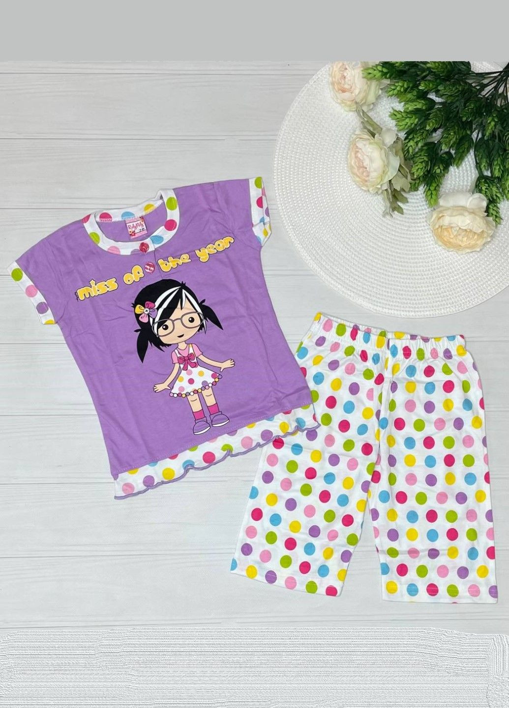 Фиолетовая всесезон комплект (футболка, шорты) Roly Poly
