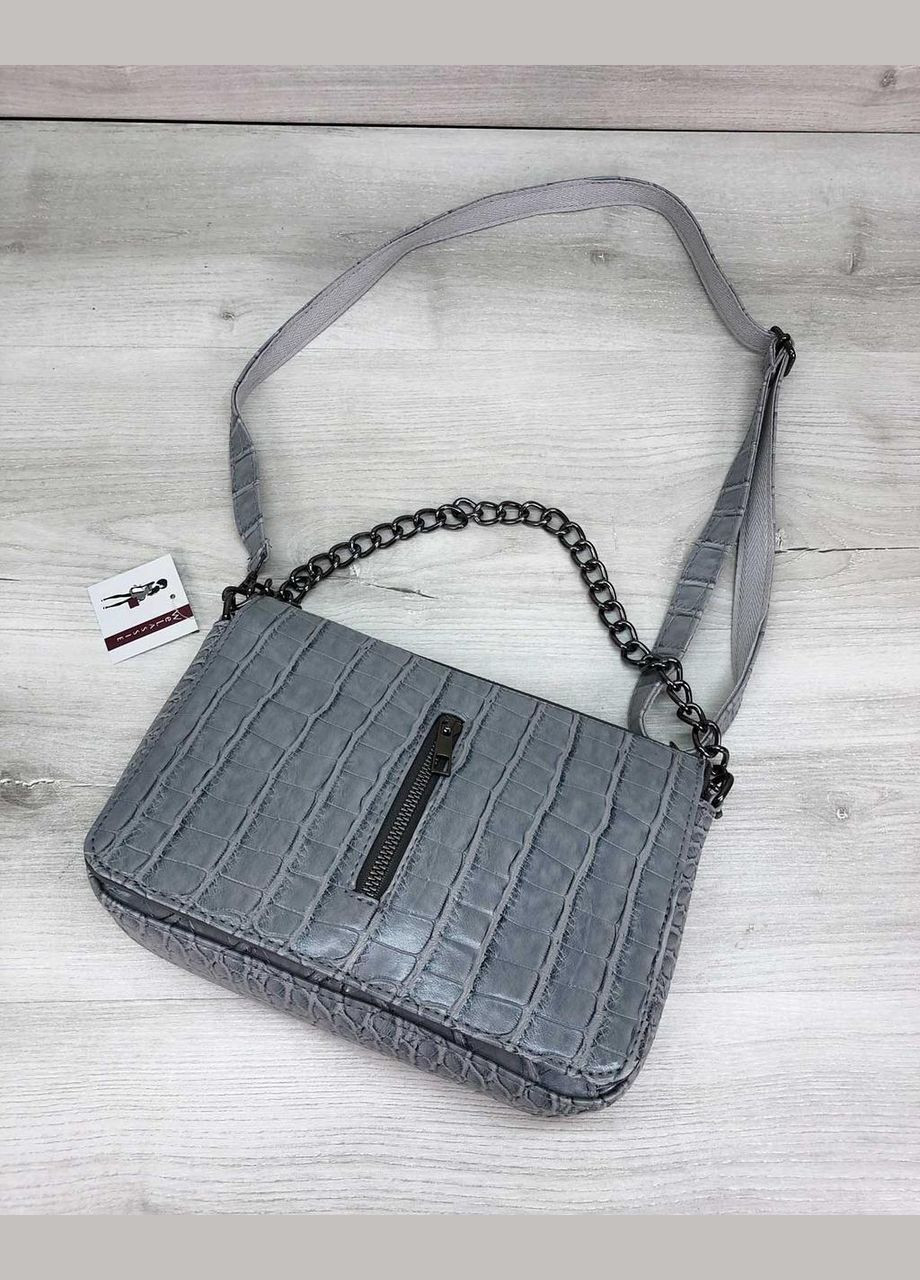 Сумка женская клатч «Tina» серо-голубая Guris (354710910)