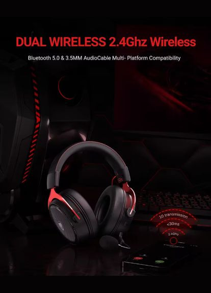 Беспроводные наушники G07-BT Bluetooth 5.3 Игровая гарнитура для ПК с микрофоном 2,4 ГГц No Brand (365752615)