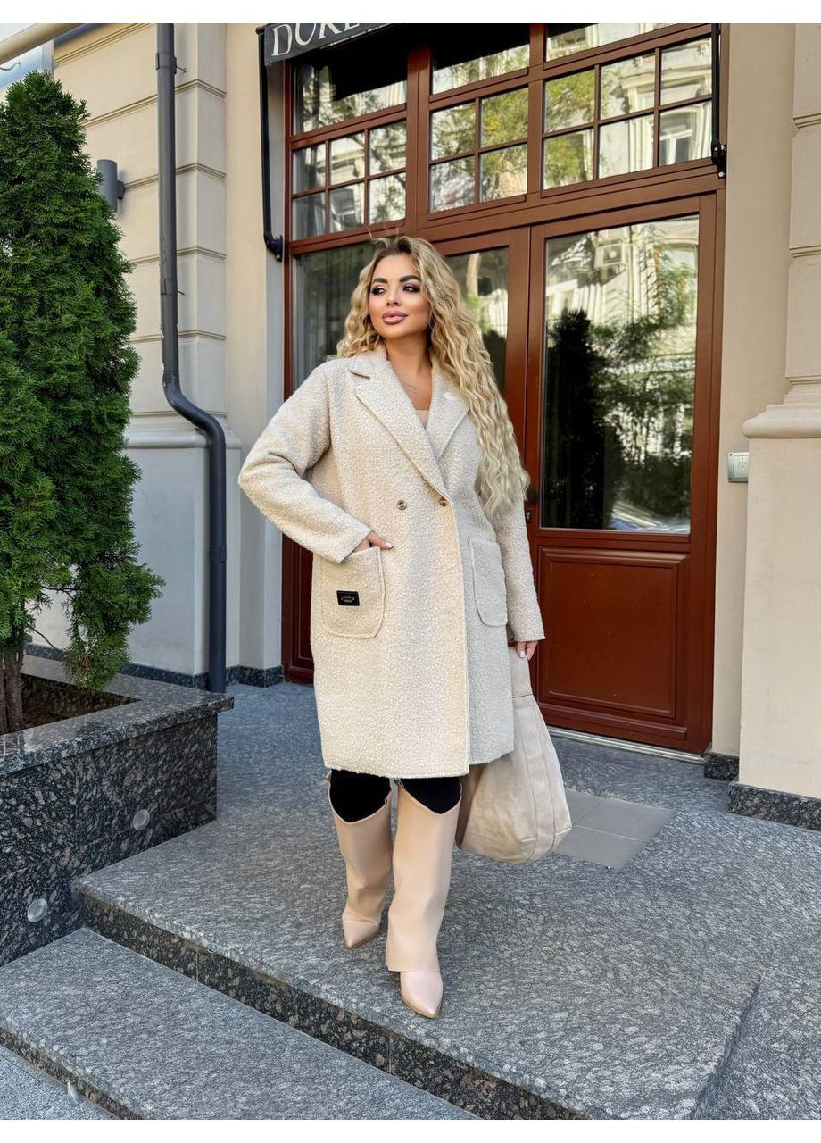 Бежеве Пальто барашек No Brand