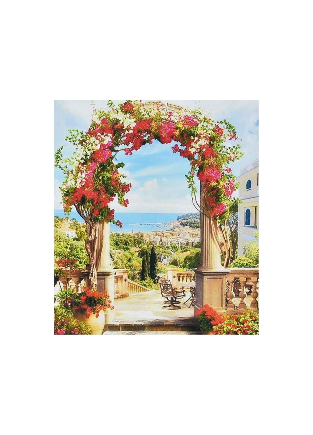 Алмазна картина "Арка із квітів" HEG88129 Strateg (356458727)