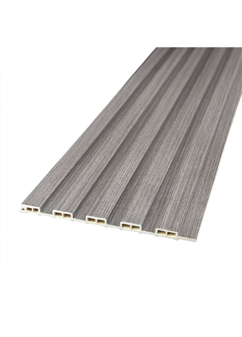 Декоративна рейка WPC стінова сіра 3000*150*9мм (D) SW-00001870 Sticker Wall (316187232)