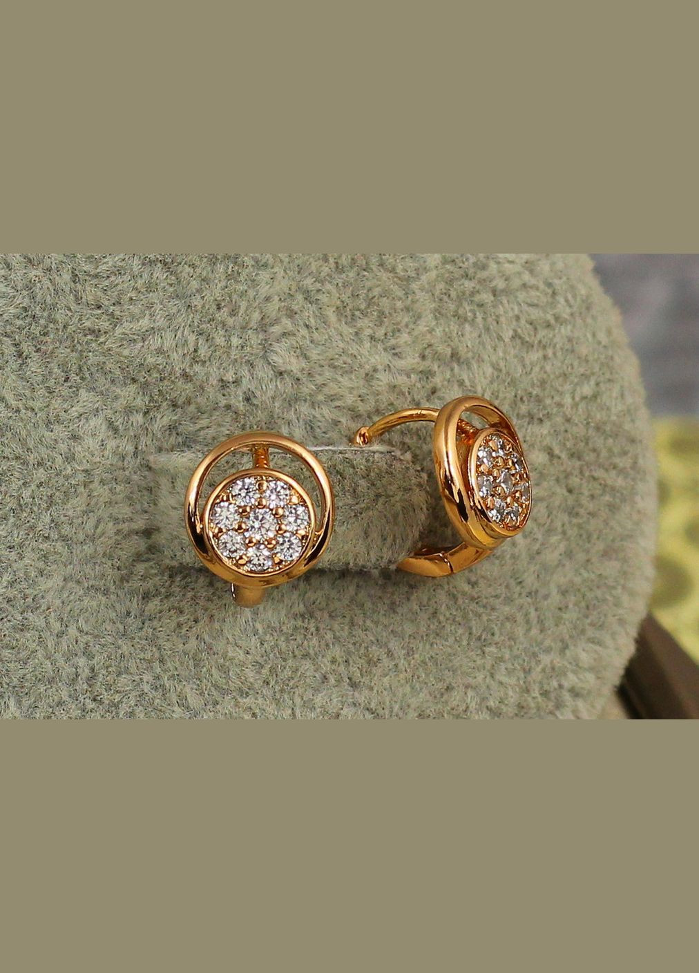 Сережки дитячі кружок 1 см золотисті Xuping Jewelry (316432845)