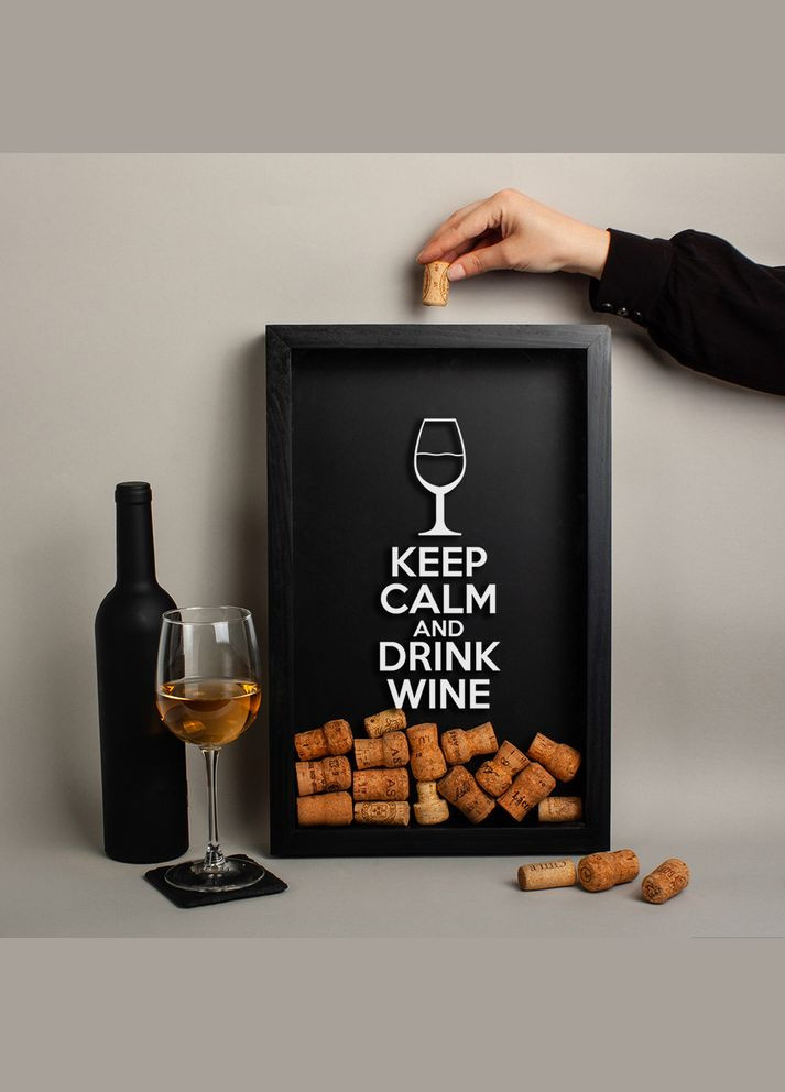 Рамка для винных пробок "Keep calm", blackblack, английский BeriDari (293509629)