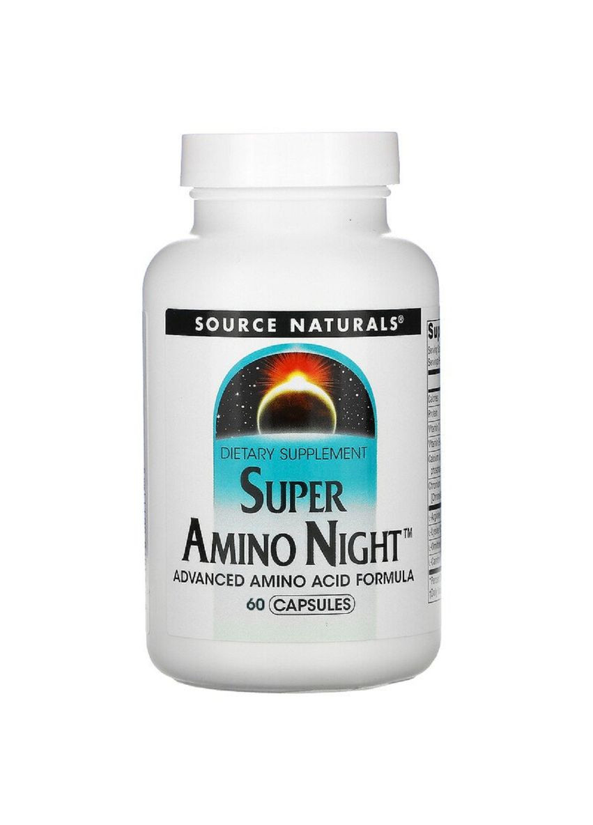Вдосконалена Аміно Формула, Super Amino Night,, 60 капсул Source Naturals (326055320)
