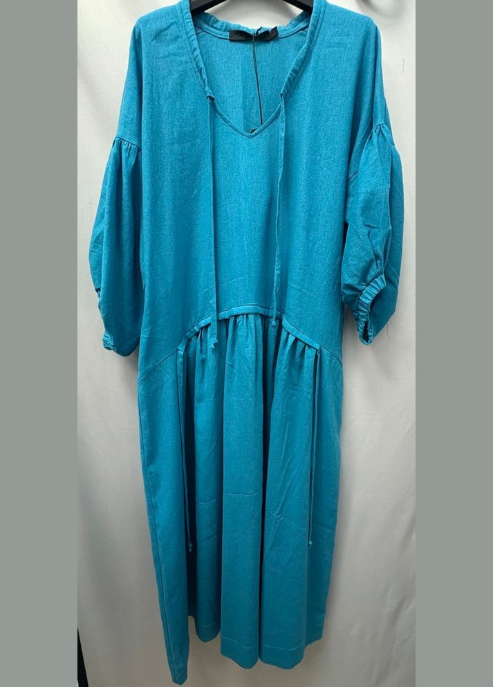 Бирюзовое платье женское темно-бирюзовое mknk2064-5 Nora Kvittin