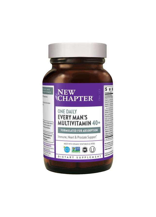 Вітаміни та мінерали Every Man's One Daily 40+ Multivitamin, 24 таблетки New Chapter (333976549)