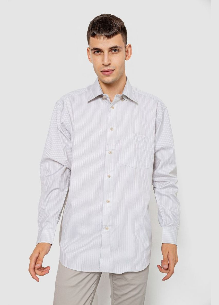 Сорочка чоловіча в смужку сіро-рожева розмір 39 (sku_244R332) No Brand (323041296)