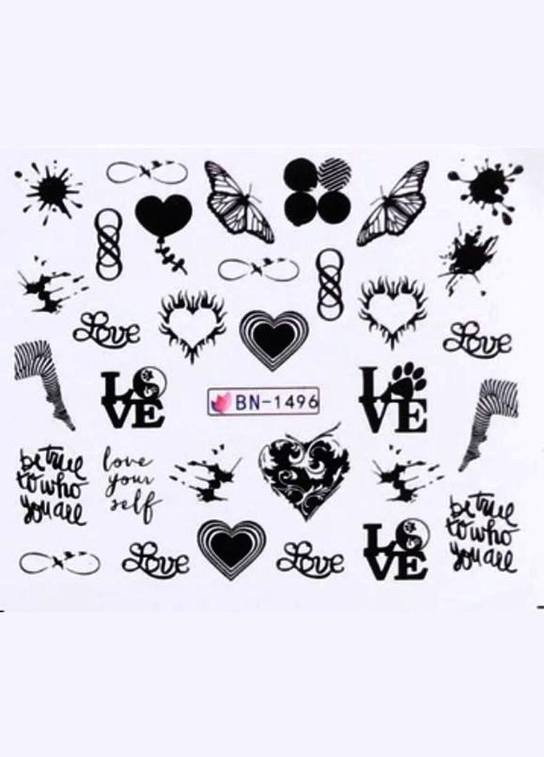 Слайдер-дизайн водные наклейки для ногтей, BN-1496 No Brand (296665358)