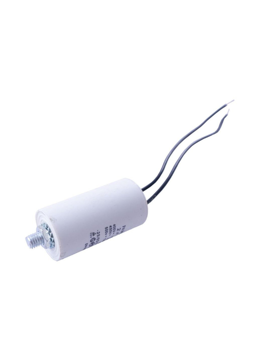 Конденсатор CBB60 2 мкФ 450В дріт і болт для електроінструментів Рамболд (332202554)