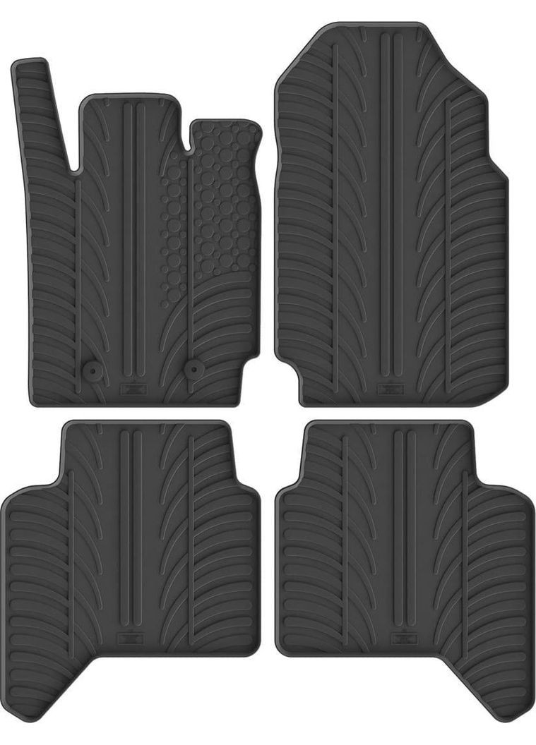 Резиновые коврики для Ford Ranger (T6) (mkI) 2013-2022 (EU) (double cab) (АКПП) (GR 0565) Gledring (361241705)