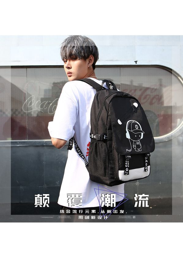 Модний рюкзак Music з USB світиться в темряві принт КиП (317319559)