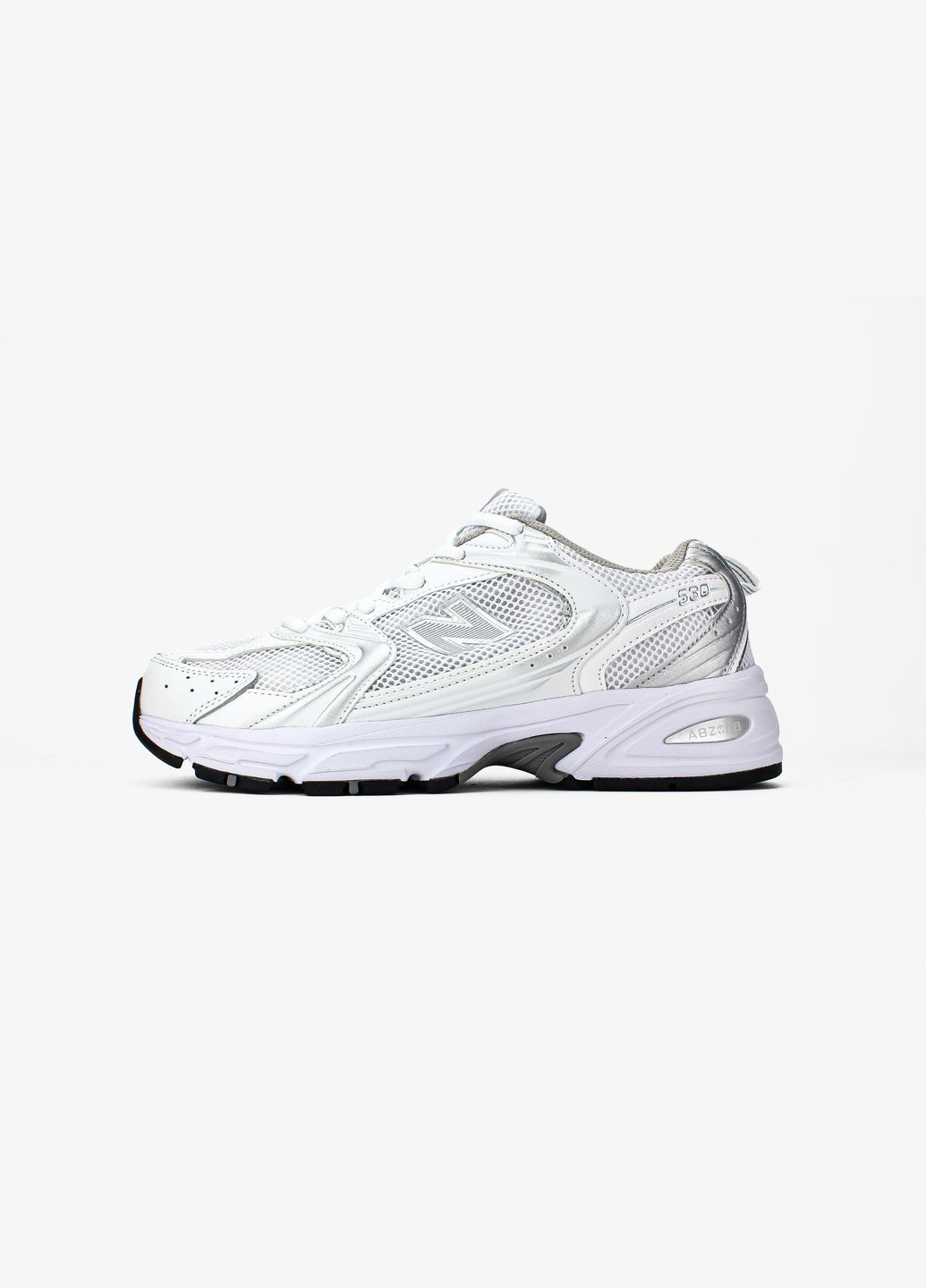 Кроссовки женские и мужские New Balance 530 Silver White | Нью Беланс 530 серебряные No Brand серебряные демисезоны (338433411)
