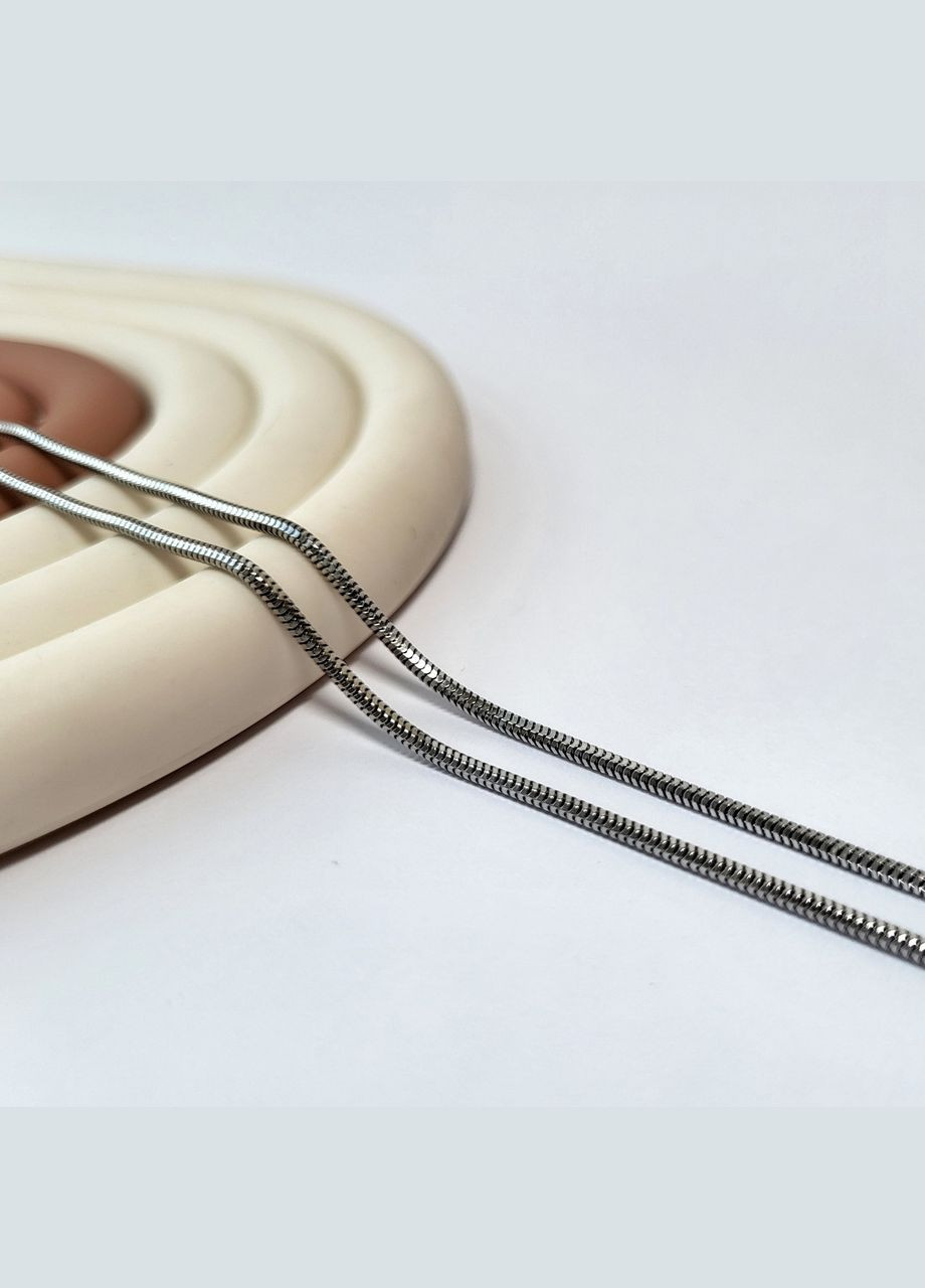 Срібний ланцюжок Круглий ланцюг Снейк см срібло 925 проба Родоване 4.40 г 930р3/50 No Brand (306854630)