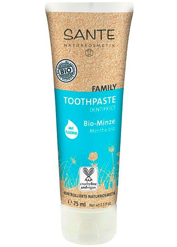 Зубна паста м'ятна з фтором для всієї родини Tootpaste 75ml (2-588913) Sante (369791628)