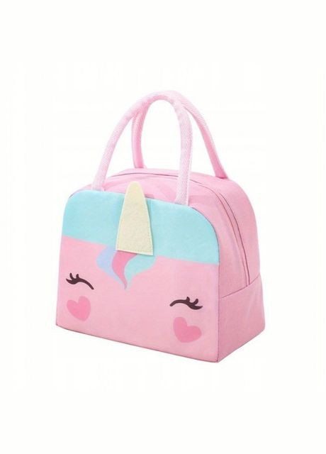 Термосумка — ланч бег для їжі із собою на 5 л 4D Єдиноріг, рожева No Brand (294206341)