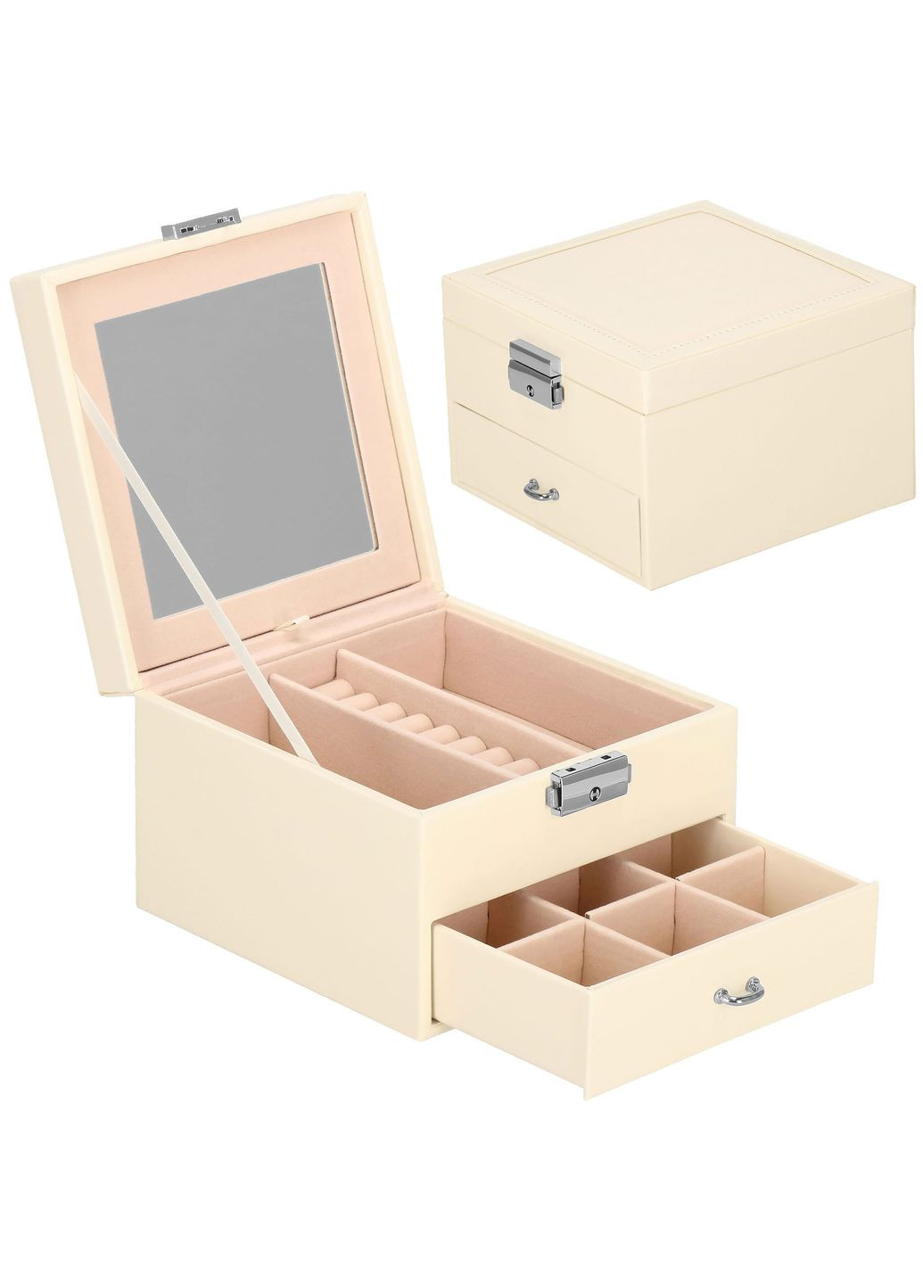 Скринька для прикрас (футляр для біжутерії) 16 x 16 x 11 см HA1032 Springos (315826103)