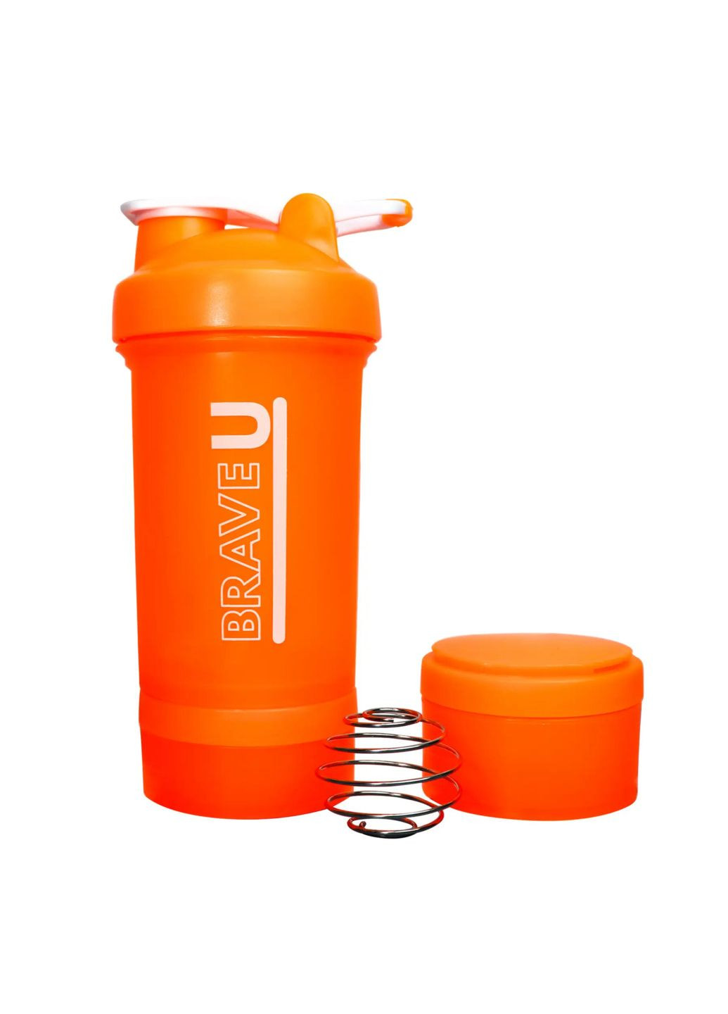 Shaker with containers 3 in 1 - 600ml Orange спортивний шейкер Brave U (282962578)