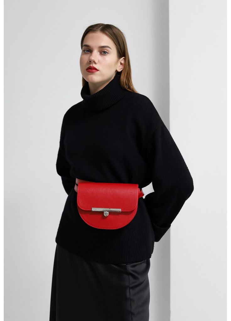 Жіноча шкіряна сумка поясна-кросбоді Bridget червона The Wings (348359065)