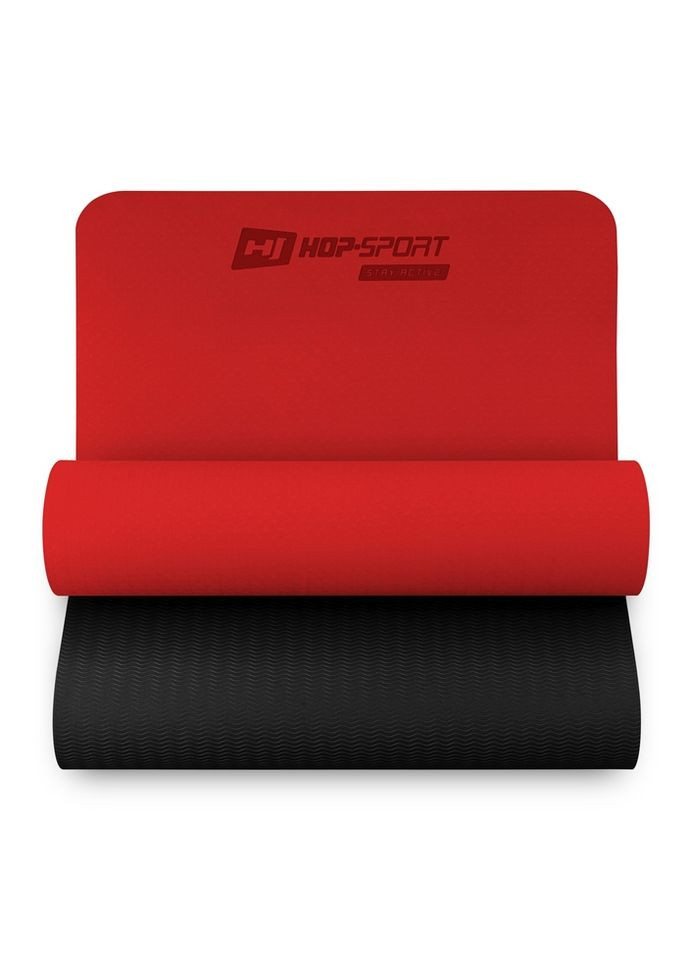 Мат для фитнеса и йоги TPE 0,6см HS-T006GM красный Hop-Sport (361952386)