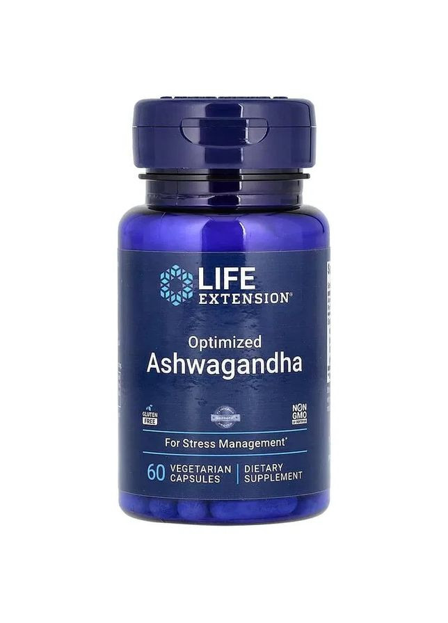 Оптимізований екстракт ашвагандхи Optimized Ashwagandha Extract 60 капсул Life Extension (361118576)