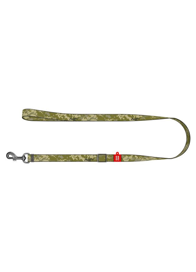 Повідець для собак з нейлону регульований Nylon малюнок "Мілітарі", розмір S, Ш 15 мм, Д 152-183 cм WAUDOG (279562567)