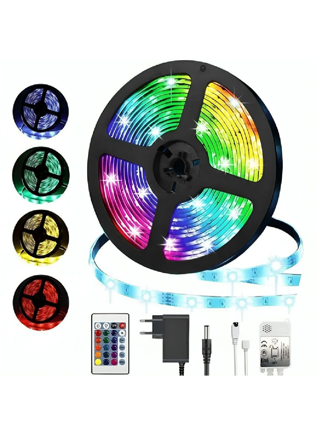 Комплект сенсорная аккумуляторная лампа с держателем для телефона со светодиодной самоклеящейся лентой 5 метров (480401-Prob) Unbranded (335003929)