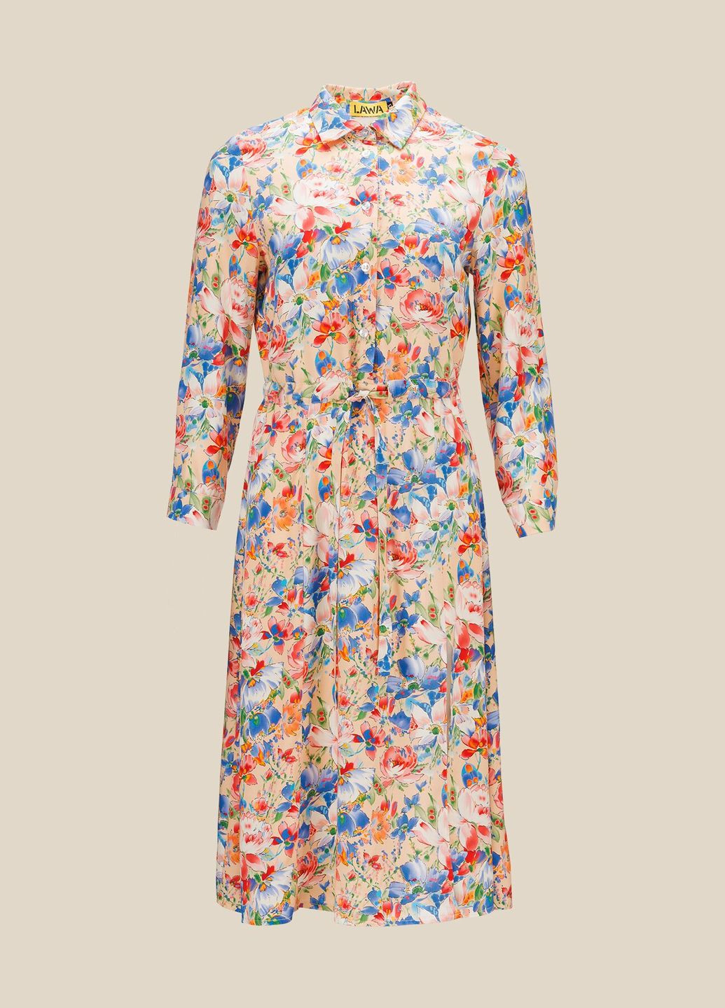 Молочное повседневный платье с узором женское wtc02308 молочный shop (2000990665720) LAWA