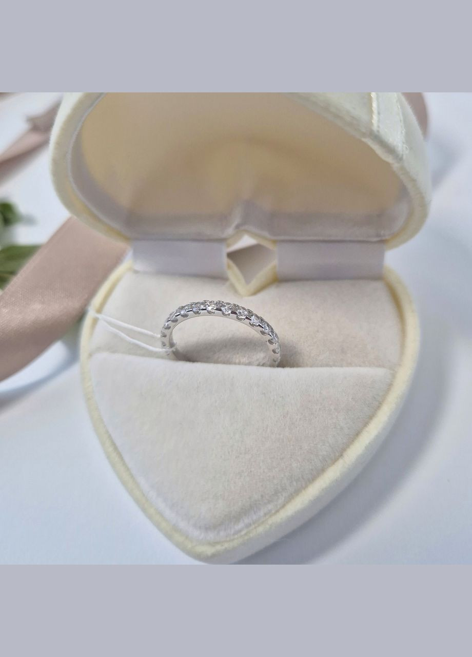 Серебряное кольцо Дорожка с Белыми камнями 16.5 размер серебро 925 пробы родированное л022р 1.75г No Brand (335053829)