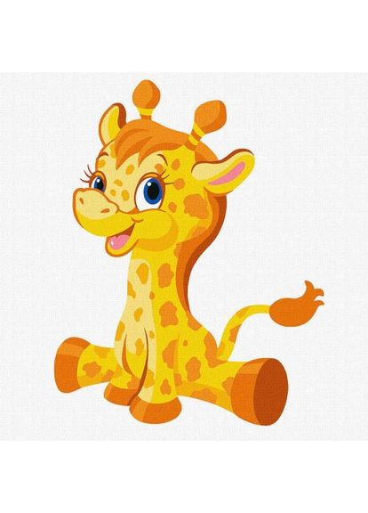 Картина по номерах "Маленький жираф" 30x30 см Ідейка (361423114)