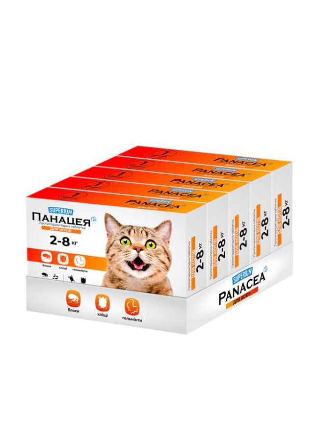 SUPERIUM Панацея, протипаразитарні таблетки для котів від 2 до 8 кг Collar (368709714)