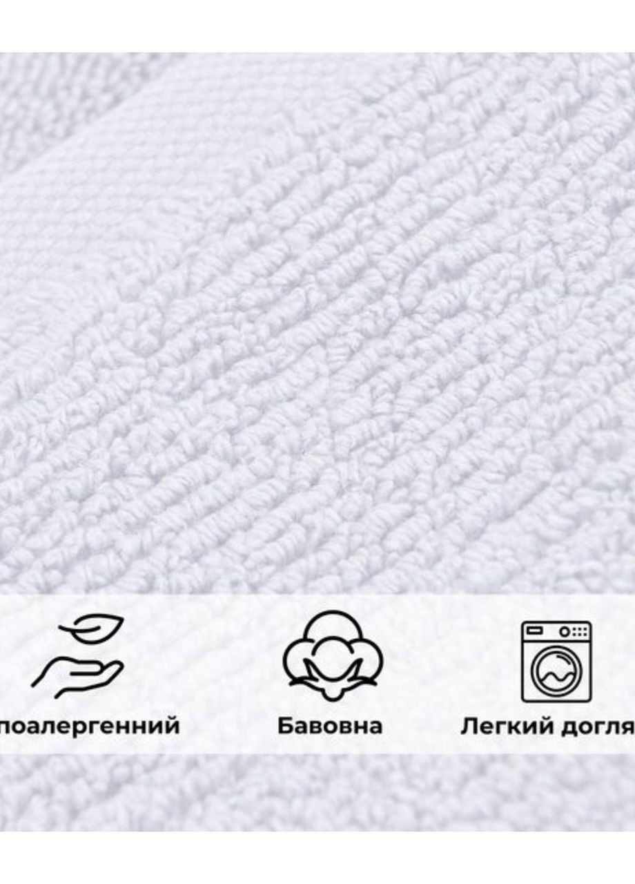 Рушник махровий 70х140 см IDEIA однотонний білий