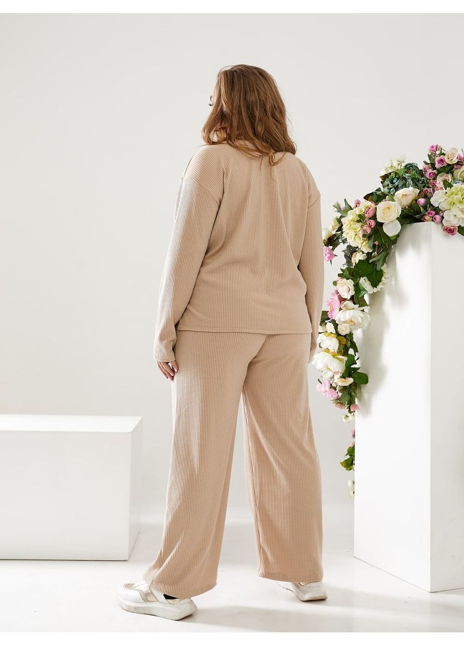 Костюм (кофта, брюки), цвет Бежевый. Fashion (361310382)