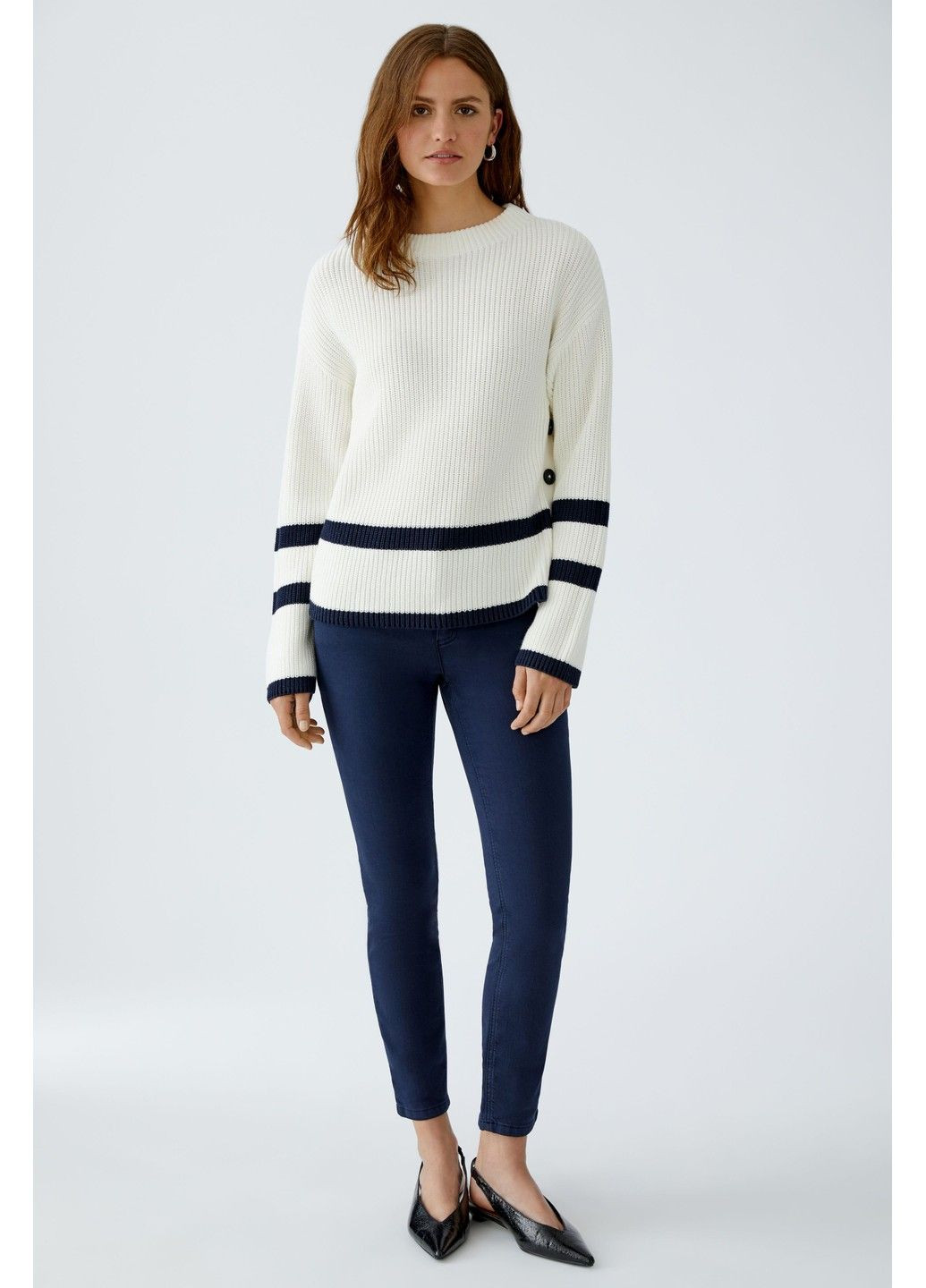 Белый демисезонный женский джемпер белый джемпер Oui