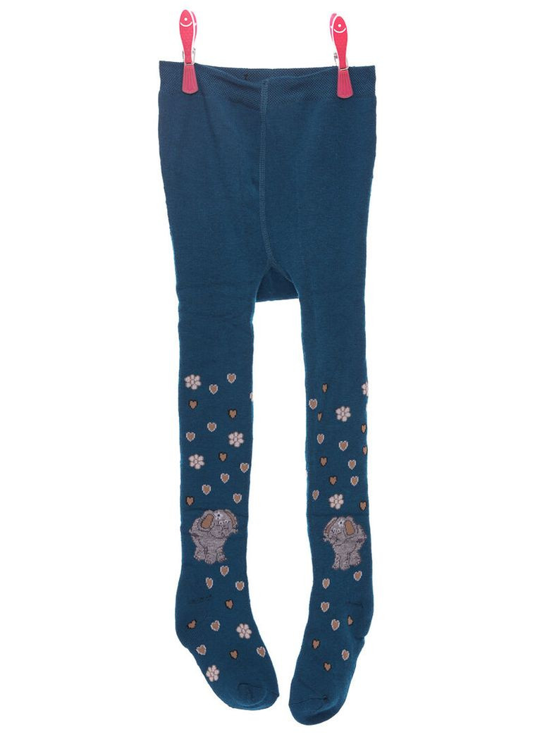 Махровые колготы для девочки со слоником темно-зеленые 80 см (51544) BABYKROHA (315721631)